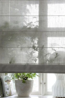 Sale Mimou Liftgardin Ellie halvlærred 220 cm høj Natur