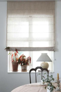 Online Mimou Liftgardin Ellie halvlærred 220 cm høj Naturrosa