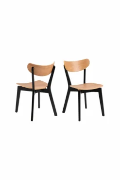 Best NORDFORM Roxby spisebordssæt med bord og 4 stole, 105x105x76 cm eg 40885 / sort