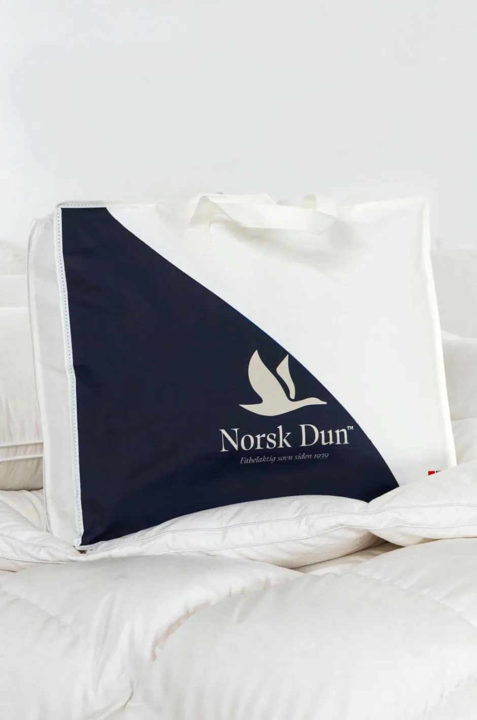 Discount Norsk Dun Pude 100 % andedun Lav Hvid
