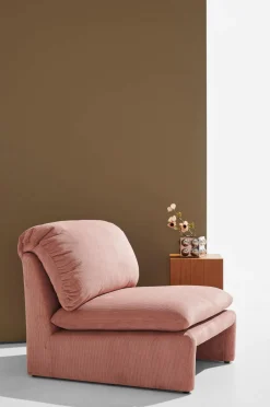 Discount Pastill Arlo lænestol Pink fløjlsbukser