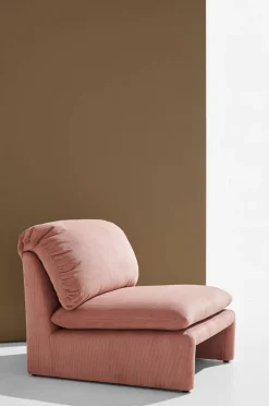 Discount Pastill Arlo lænestol Pink fløjlsbukser