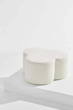 Hot Pastill Bodhi puf i bouclé ø 70 cm Hvid