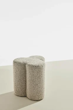 Best Pastill Bodhi puf i bouclé ø 40 cm Greige