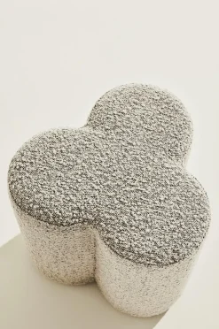 Best Pastill Bodhi puf i bouclé ø 40 cm Greige