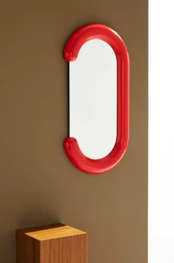 Outlet Pastill Fred spejl 95x50 cm Rød