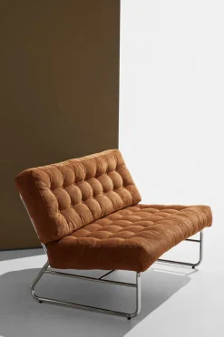 Best Pastill Luca loungesofa 2-personers Kanelbrunt fløjl
