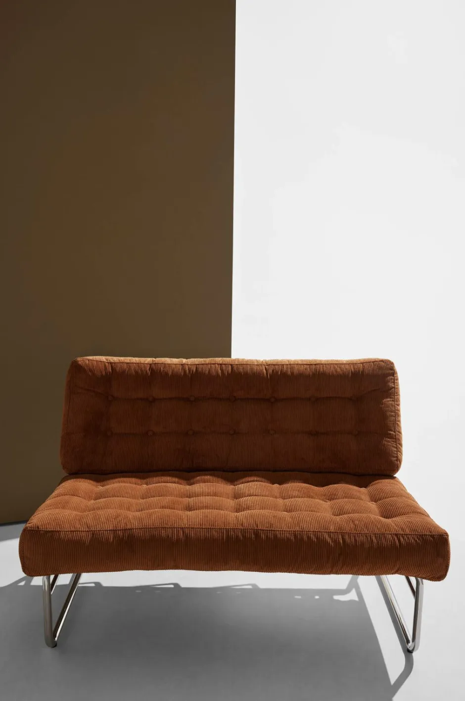 Best Pastill Luca loungesofa 2-personers Kanelbrunt fløjl