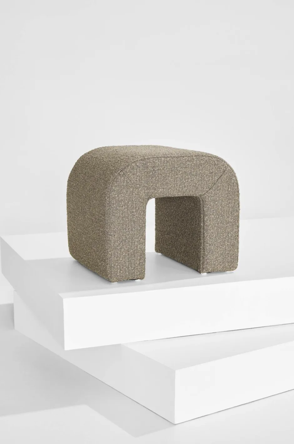 Discount Pastill Odette puf i bouclé 45x41 cm Mocca