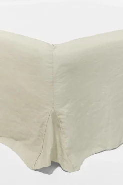 Outlet Pastill Viola sengekappe i fransk hør højde 48 cm Greige