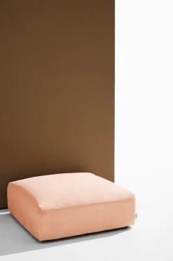 Outlet Pastill Wenju puf Abrikos pink fløjl