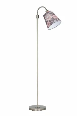 Discount PR Home Gulvlampe Amy Flex 1 krom Dahlia Brun