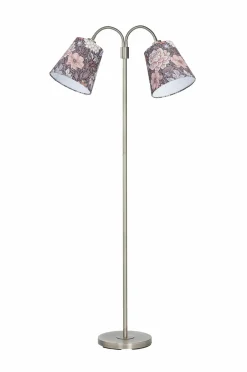 Clearance PR Home Gulvlampe Amy Flex 2 krom Dahlia Brun