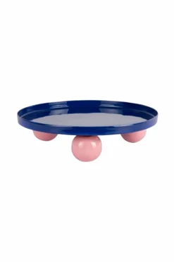Sale Present Time Bakke Dobbelt Funky Round Large Cobalt Blue & Soft Pink