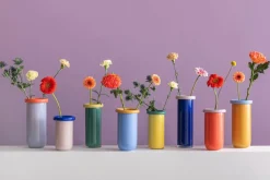Outlet Present Time Vase Plegado S Retrogrøn og blød gul