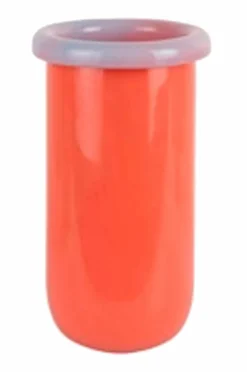 Best Present Time Vase Plegado M Lysende orange og lilla