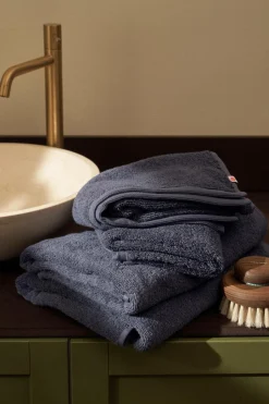 Outlet Pure Sæt med frottéhåndklæder Soft 4 dele Gråblå