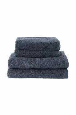 Outlet Pure Sæt med frottéhåndklæder Soft 4 dele Gråblå