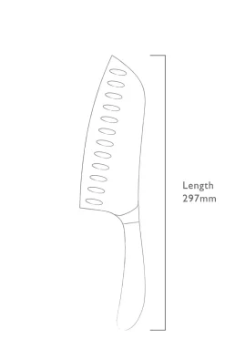 Outlet Robert Welch Dyb Santoku-kniv Signature 17cm/ 7 Sort/stål