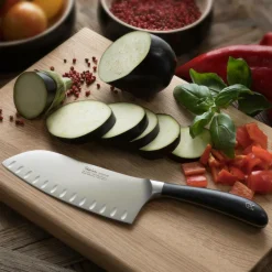 Outlet Robert Welch Dyb Santoku-kniv Signature 17cm/ 7 Sort/stål