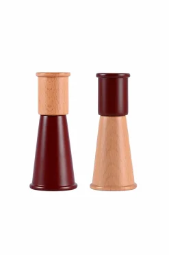 Best Sagaform Salt- og peberkværn Gurken small, 2-pcs Mørkerød/brun