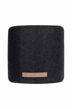 Online Shepherd Zoe rund puf med patchwork Black