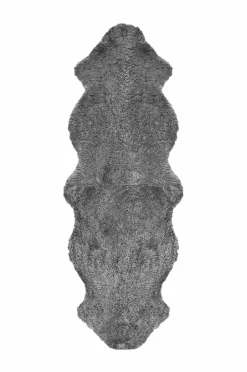 Outlet Skinnwille Fåreskind Curly Dobbelt Gotland Grey