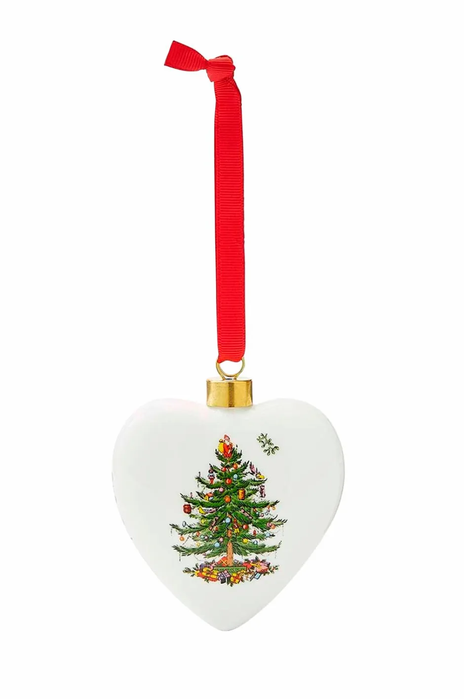 Outlet Spode Ornament Christmas Tree Puffed Heart Multi