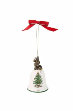 Best Spode Ornament Christmas Tree Santa Bell Multi