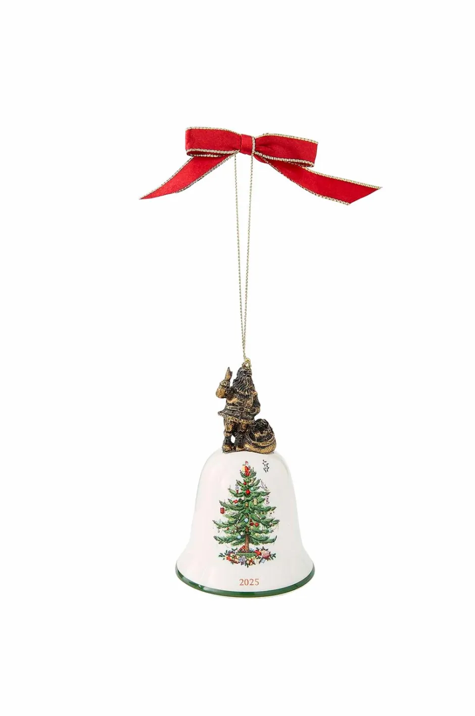 Best Spode Ornament Christmas Tree Santa Bell Multi