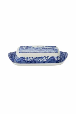 Discount Spode Smørboks Blue Italian Blå/hvid