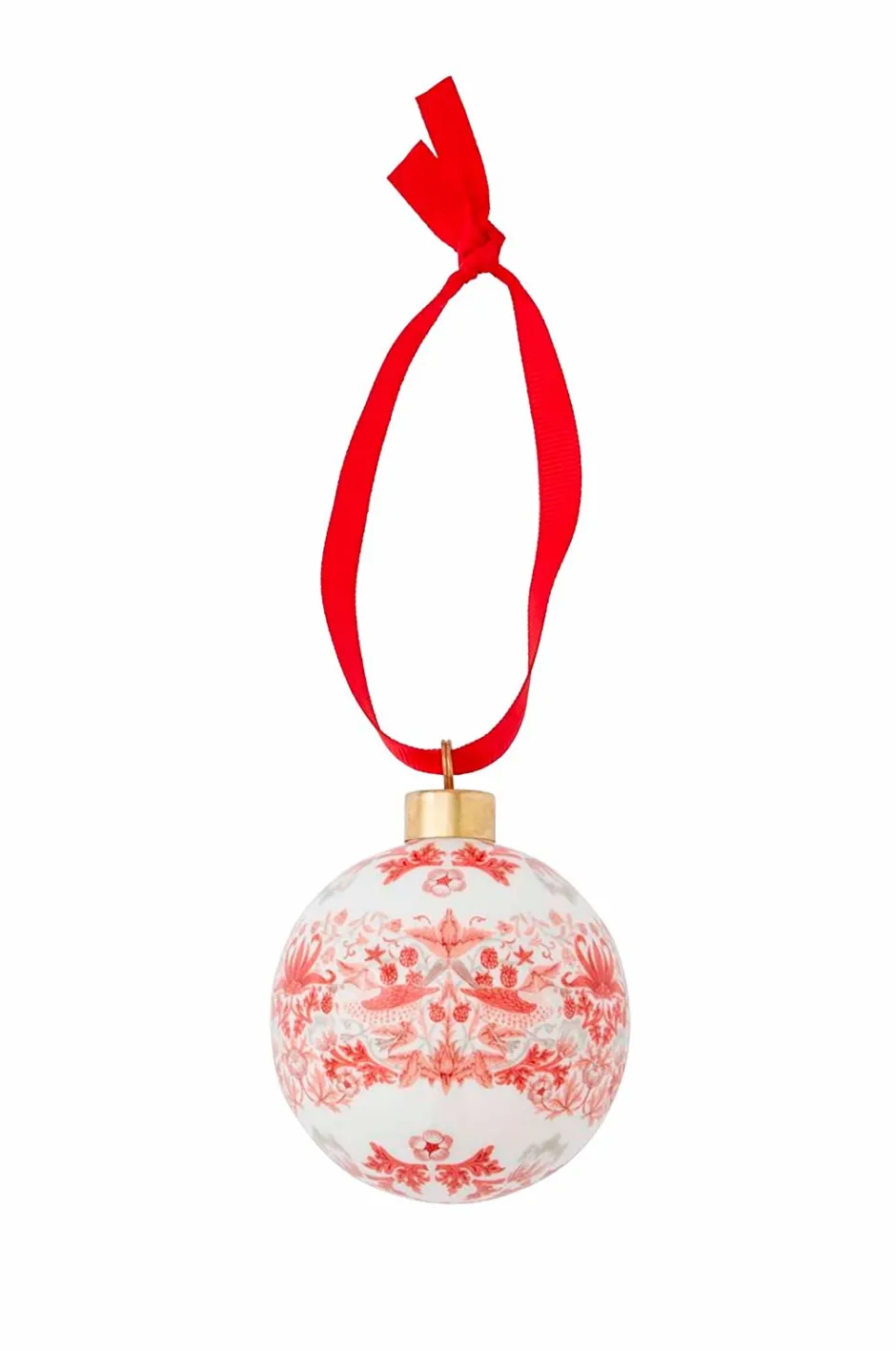 Outlet Spode WM Bauble - Strawberry Thief, Indian Red rød/lyserød/hvid
