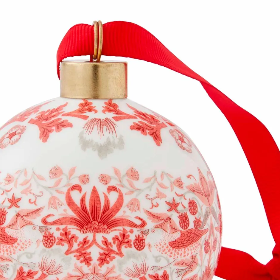 Outlet Spode WM Bauble - Strawberry Thief, Indian Red rød/lyserød/hvid