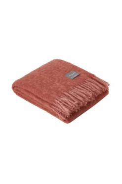 Clearance Stackelbergs Plaid Mohair Blanket Melange Mellow Rose & Brick Melange
