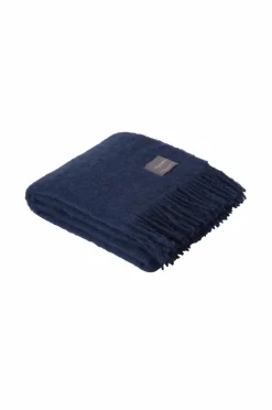 Clearance Stackelbergs Plaid Mohair Blanket Denim Dark Blue