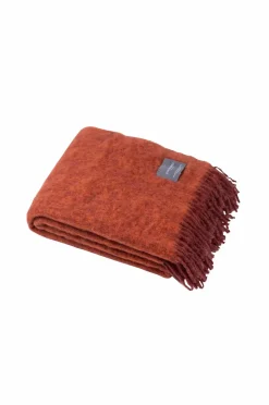 Online Stackelbergs Plaid Mohair Blanket Melange Fired Earth / Jaffa Orange Melange
