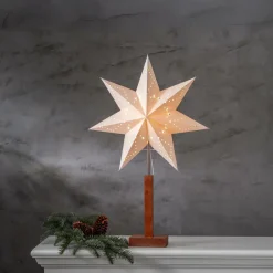 Best Star Trading Karo Stjerne på fod 70 cm Brun