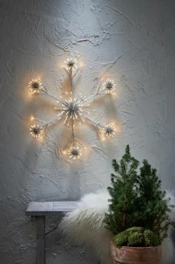 Clearance Star Trading Siluet Flower Snowflake 60 cm Hvid