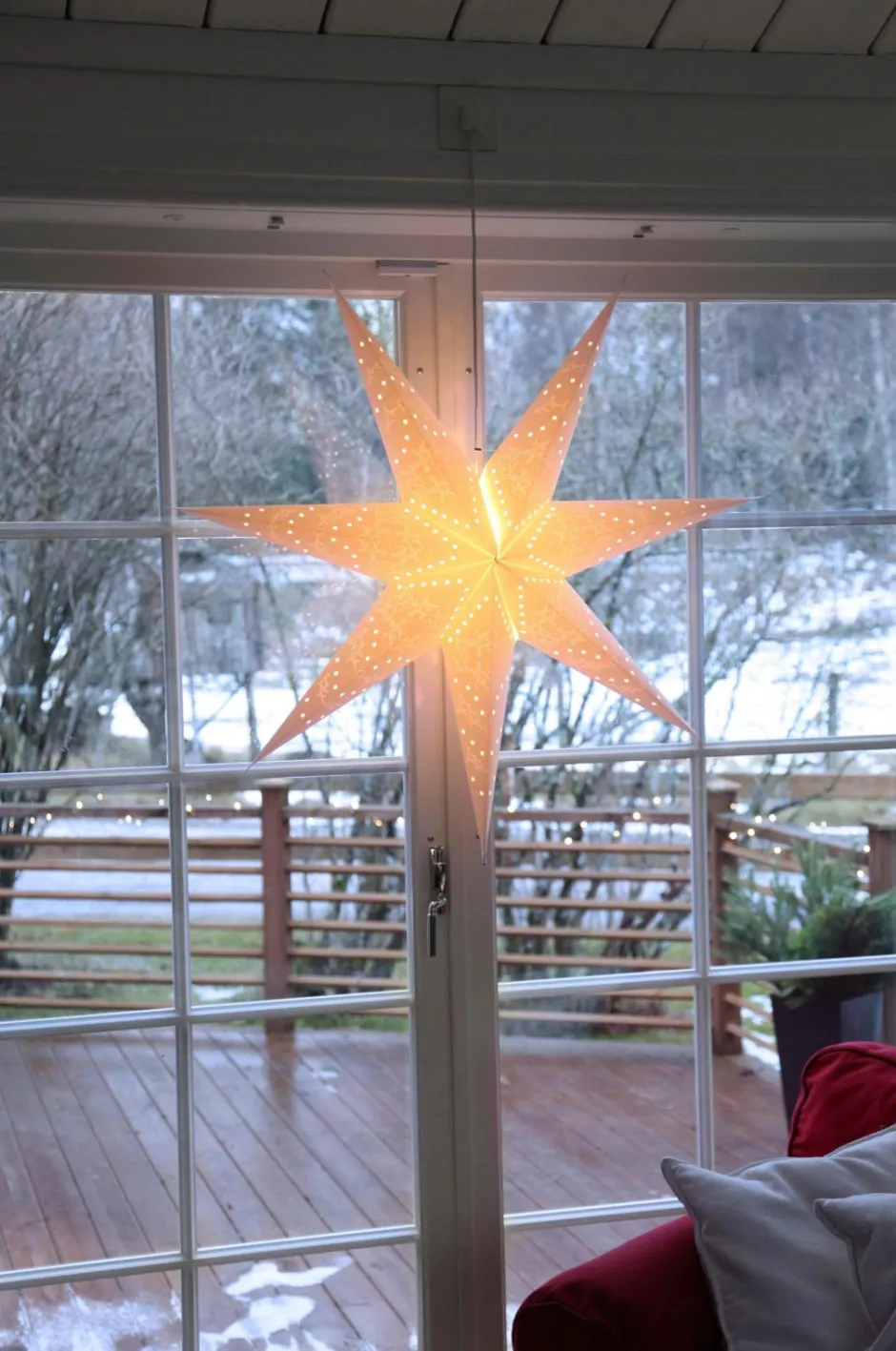Sale Star Trading Stjerne Sensy 100cm Hvid