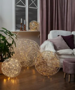 Outlet Star Trading Udendørsdekoration Trassel 80 cm Sølvfarvet