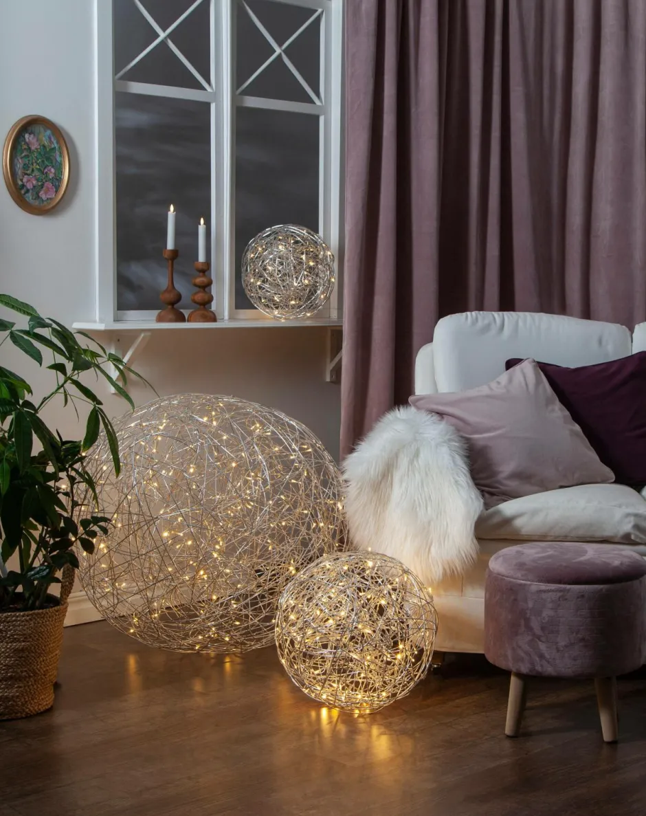 Outlet Star Trading Udendørsdekoration Trassel 80 cm Sølvfarvet