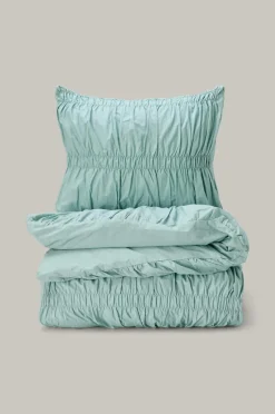 New Staycation Sengesæt Loosed i bomuldspercale Ljus blågrön