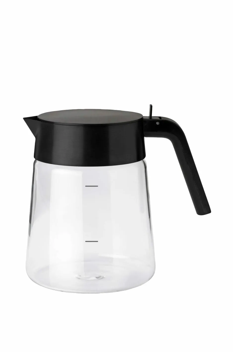 Outlet Stelton Serveringskande/kaffekande af glas Nohr Black Metallic