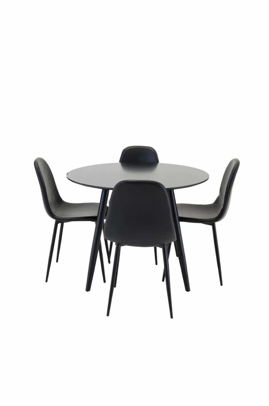 Venture Home Spisebordssæt Plaza med stole Polar Sort
