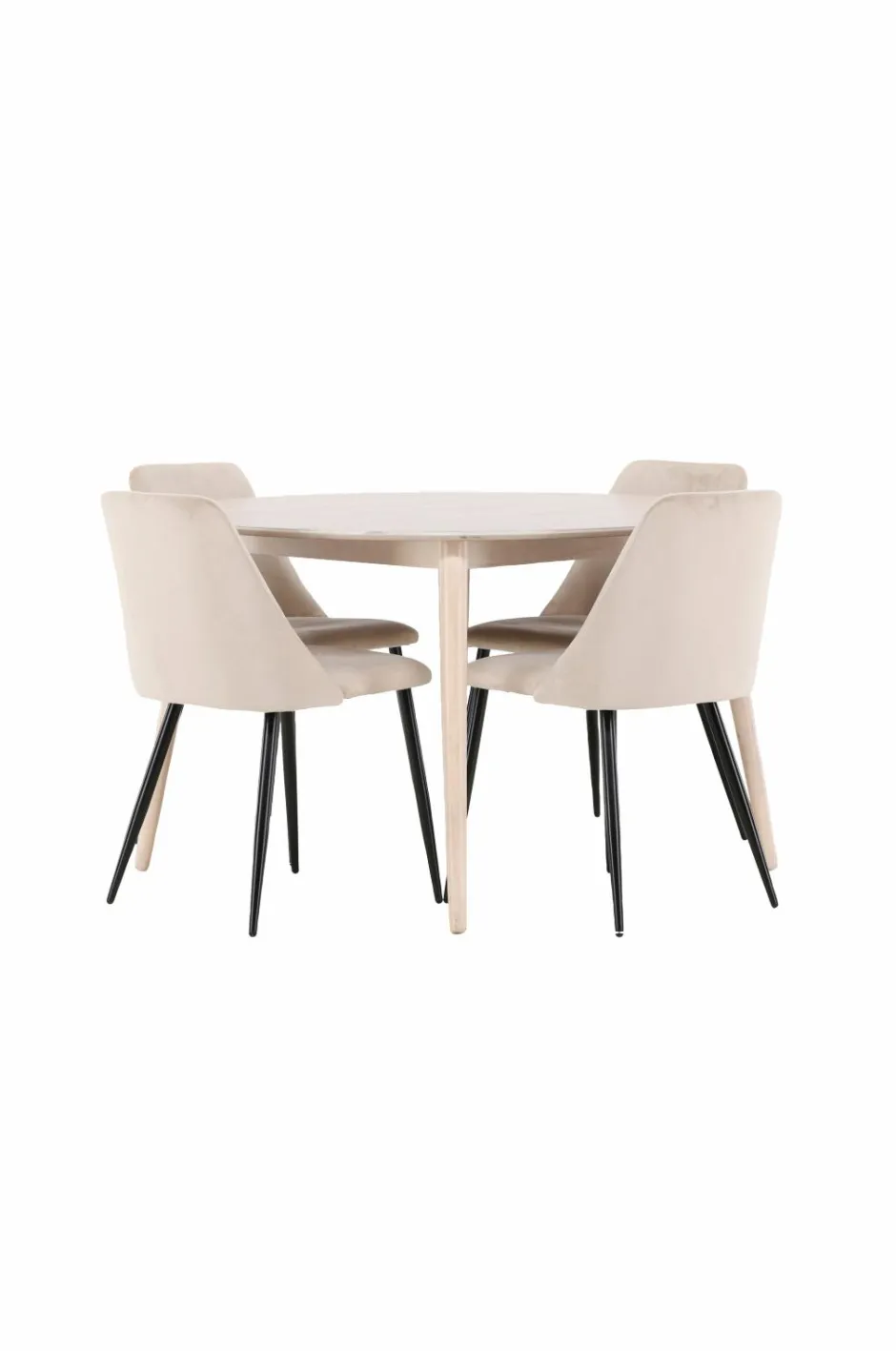 Discount Venture Home Spisebord Flora med stol Night Beige
