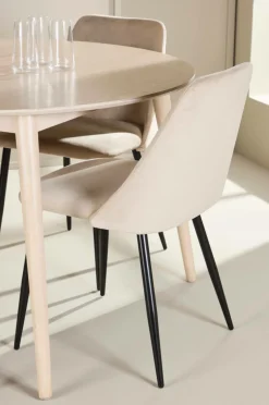 Discount Venture Home Spisebord Flora med stol Night Beige