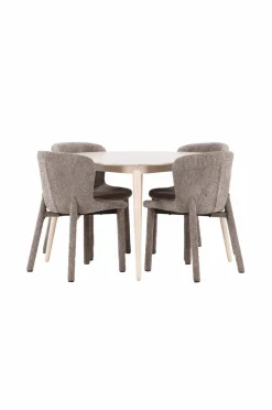 Hot Venture Home Spisebord Flora med Astoria-stol Brun
