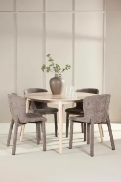 Hot Venture Home Spisebord Flora med Astoria-stol Brun