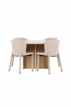 Hot Venture Home Spisebord Strada med Astoria-stol Beige