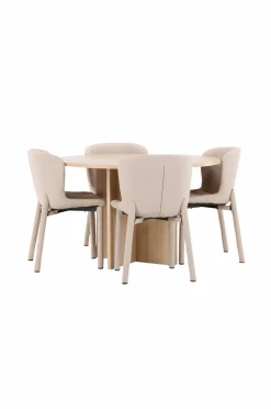 Hot Venture Home Spisebord Strada med Astoria-stol Beige
